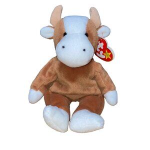 Ty Beanie Babies Bessie Cow Plush Stuffed Animal Hang 4th Gen Tush 4th Gen Tag T